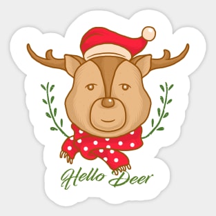 hello deer Sticker